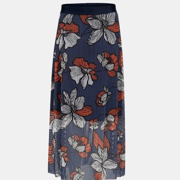 Peak Performance Nimatha Midi Skirt Medium Pleated Floral Lightweight Lined - Picture 1 of 11